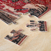Dame en Unicorn Medieval Tapestry Touch Legpuzzel (Zijkant)