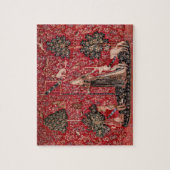 Dame en Unicorn Medieval Tapestry Touch Legpuzzel (Verticaal)