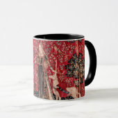 Dame en Unicorn Medieval Tapestry Touch Mok (Voorkant rechts)