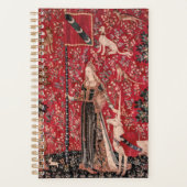 Dame en Unicorn Medieval Tapestry Touch Planner (Voorkant)