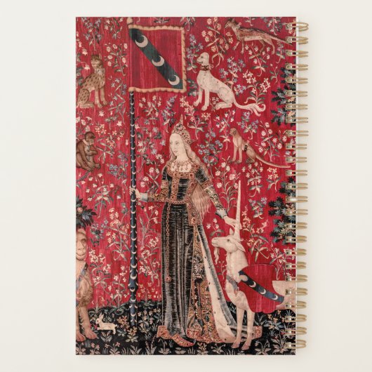 Dame en Unicorn Medieval Tapestry Touch Planner (Achterkant)