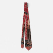 Dame en Unicorn Medieval Tapestry Touch Stropdas (Achterkant)