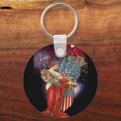  dame en vuurwerk sleutelhanger (Voorkant)