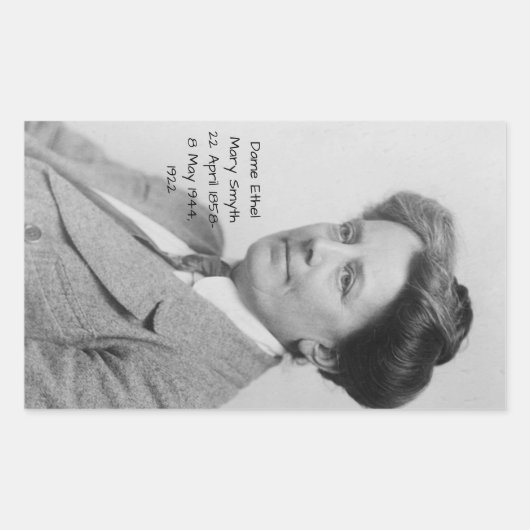 Dame Ethel Mary Smyth, 1922 Rechthoekige Sticker (Voorkant)