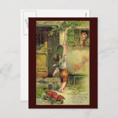 Dame Fair Valentine Postcard Feestdagenkaart (Voorkant / Achterkant)