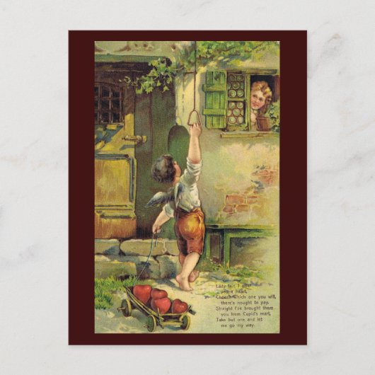 Dame Fair Valentine Postcard Feestdagenkaart (Voorkant)