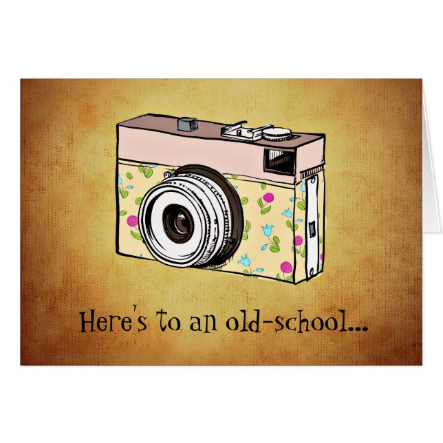 Dame Fotograaf Afbeelding Birthday Card (Voorkant Horizontaal)