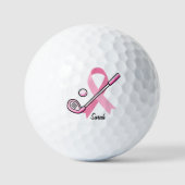 Dame Golf  Borstkankerbewustzijn Persoonlijk Golfballen (Voorkant)