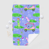 Dame Golf Thema Verjaardagsfeest Golfhanddoek (Insitu)