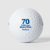 Dame Golfer Cadeau 70 – 70ste FORE-ever Mooi Golfballen (Voorkant)