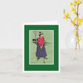 Dame Golfer Kaart (Gele Bloem)