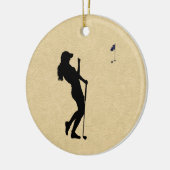 Dame Golfer Keramisch Ornament (Links)