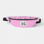 Dame Golfer Roze met Witte Golfbal Heuptasje (Voorkant)