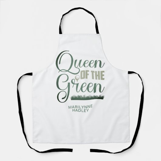 Dame Golfers Koningin Van De Green Schort (Voorkant)