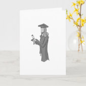Dame Graduating Kaart (Gele Bloem)