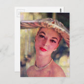 dame, groot pet briefkaart (Voorkant / Achterkant)