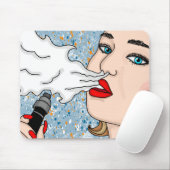 Dame-hand getekende Pop Art Retro Style Muismat (Met muis)