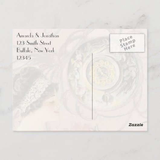  dame Happy Birthday Briefkaart (Achterkant)