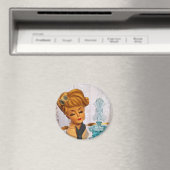 Dame Head Vase Blue Rozen Perfume Flacon Glam Magneet (Insitu (Vaatwasser))