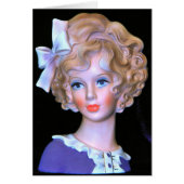  dame Head Vase Flapper Girl Kaart 1920 (Voorkant)