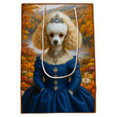 Dame Herfst , Poodle  Medium Cadeauzakje (Achterkant)