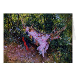 Dame in A Hammock in Roze Dress