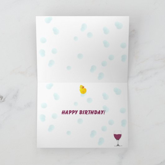 Dame in bad in roze kaart (Binnen)