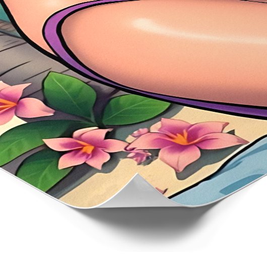  Dame in Bikini Retro Breach Poster (Hoek)