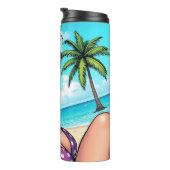 Dame in Bikini Retro Breach Thermosbeker (Geroteerd rechts)