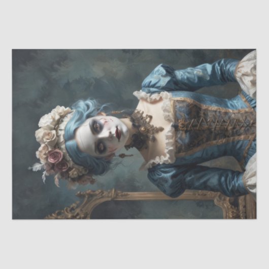 Dame in carnavalskostuum - Decoupage - Tissuepapier (Voorkant)