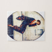 dame in de badkamer legpuzzel (Horizontaal)