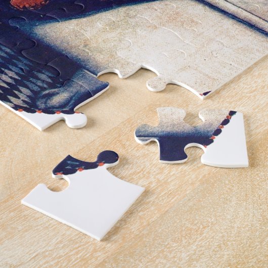 dame in de badkamer legpuzzel (Zijkant)