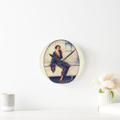  dame in de badkamer ronde klok (Huis)