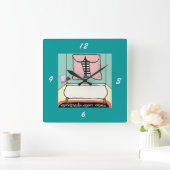 Dame in de badkuip vierkante klok (Huis)