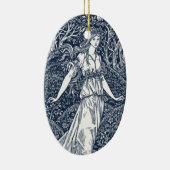 dame in de Bossen Keramisch Ornament (Rechts)