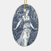 dame in de Bossen Keramisch Ornament (Links)