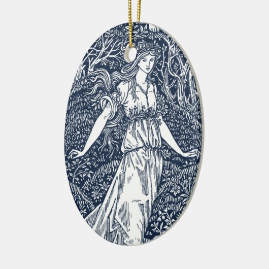 dame in de Bossen Keramisch Ornament (Links)