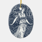 dame in de Bossen Keramisch Ornament (Voorkant)