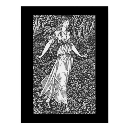 dame in de Bossen Perfect Poster (Voorkant)