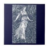 dame in de Bossen Tegeltje (Voorkant)