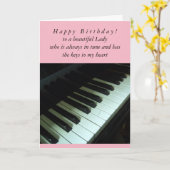 Dame in de Kaart van de Verjaardag van het Wijsje (Gele Bloem)