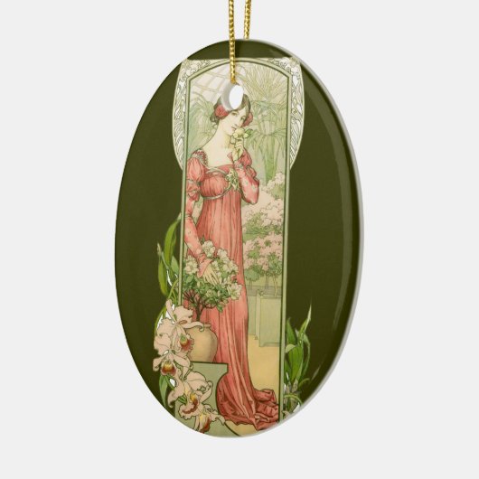 Dame in de kas keramisch ornament (Links)