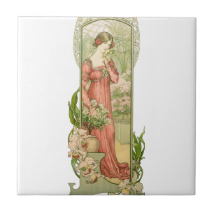 Dame in de kas tegeltje