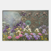 Dame in de paarse weide Decoupage  Inpakpapier Vel (Voorkant 3)