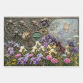 Dame in de paarse weide Decoupage  Inpakpapier Vel (Voorkant 2)