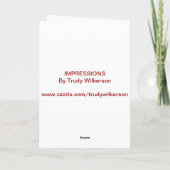 Dame in de Rode Kaart van de Verjaardag (Achterkant)