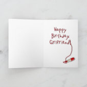 Dame in de Rode Kaart van de Verjaardag (Binnen)