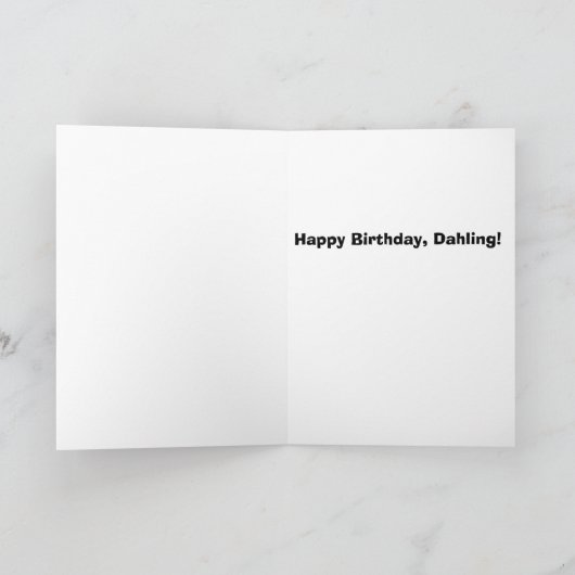 Dame in de Rode Kaart van de Verjaardag (Binnen)