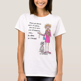 Dame in de rode tekening, vergeetachtige verouderi t-shirt
