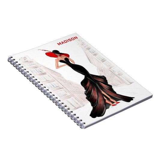 Dame in de stad notitieboek (Rechterzijde)